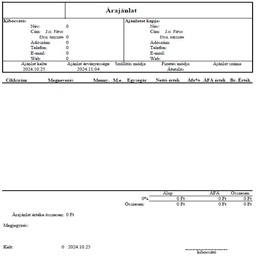 Árajánlat Készítő Excel